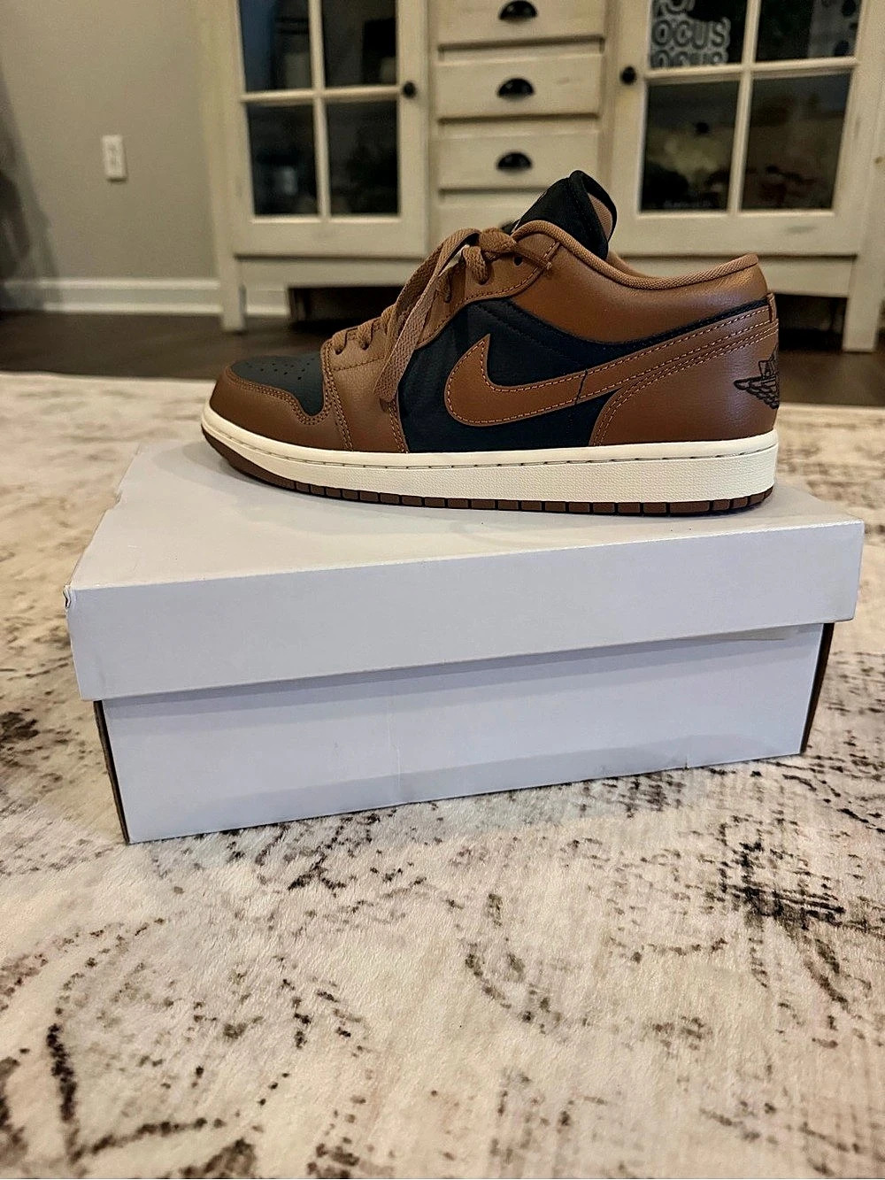 Nike Air Jordan 1 Low Sneakers Brown & Black- New in box